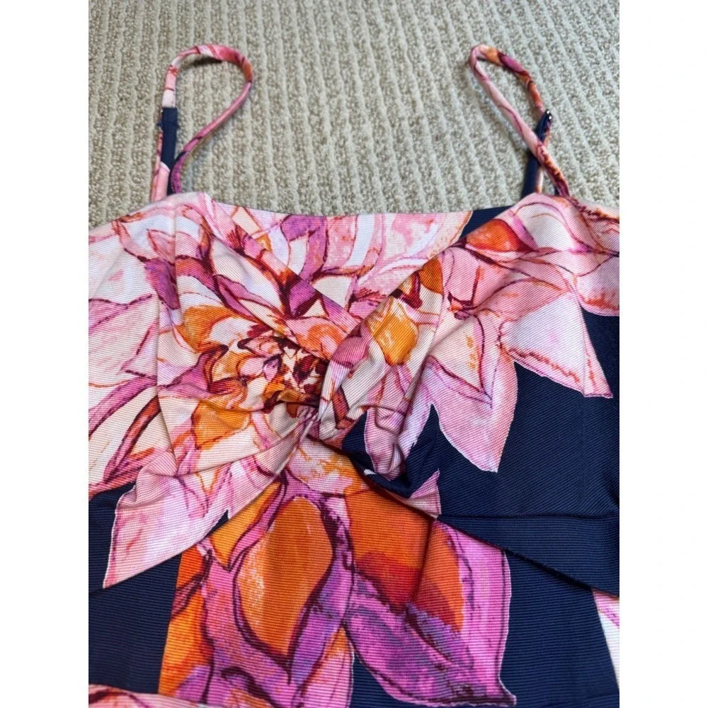 Trina Turk Women's Floral Print Sleeveless‎ Wide Leg Jumpsuit Size 6